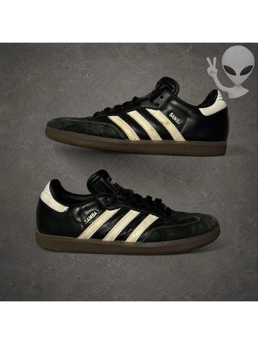 adidas Samba OG Core Black Cloud White Gum Womens US 7.5 B75807